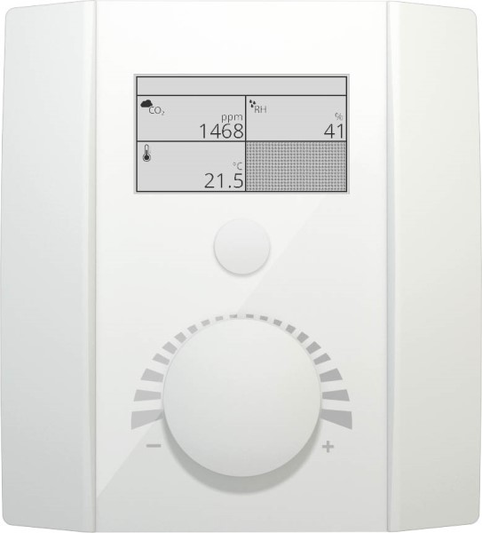 835633 NOVOS 3 INC T weiß CO2 Temp_rH EPD LRW Raumbediengerät INC+Taste, E-Display, CO2, Temperatur/Feuchte