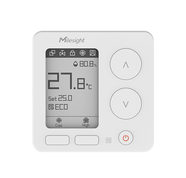 WT304-868M LoRaWAN Bedienteil für Gebläsekonvektoreinheit (FCU) 4-Rohr 0-10-V Ventilsteuerung