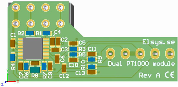 ELT ADC Modul für 2x PT1000 RTD-Temperatursensor
