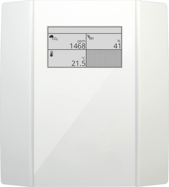 828901 NOVOS 3 CO2 Temp_rH weiß EPD LRW Raumsensor E-Display, CO2, Temperatur/Feuchte