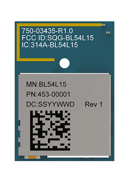 453-00001 BL54L15 Series - Bluetooth LE + 802.15.4 + NFC Modul Trace Antenne