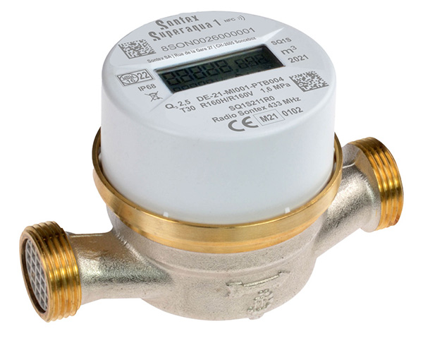 SQ1S222L0 LoRaWAN Superaqua 1 Wasserzähler warm Einstrahl-Trockenläufer